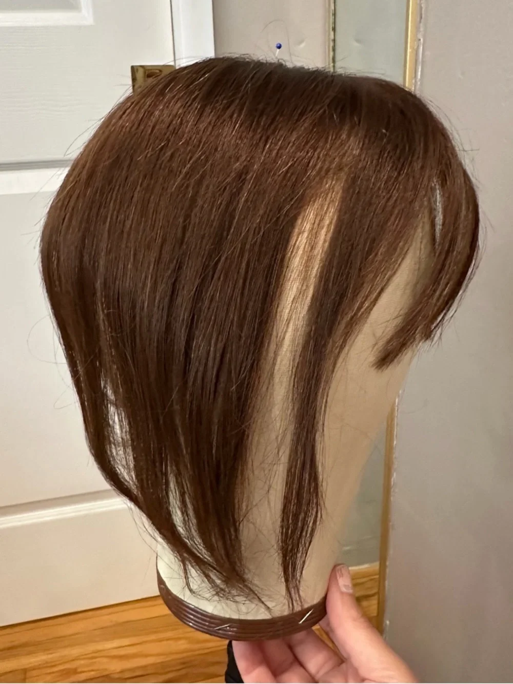 Hair Topper With Bangs 100% Human Hair - Medium Dark‎ Brown (4#) #TB9